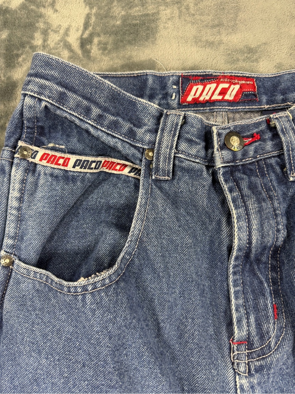 PACO Jeans VINTAGE 90s - Y2K Baggy Skater Utility Cargo Denim Jeans - Picture 4 of 15
